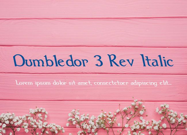 Dumbledor 3 Rev Italic example